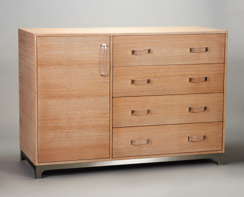 Dresser with Mini Fridge Cabinet