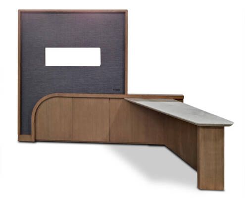 Executive Suite TV Panel and Ledge