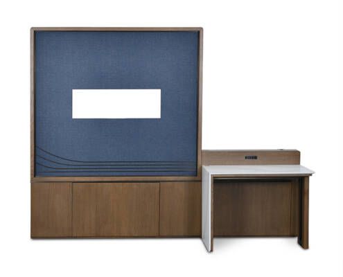 TV Panel with Desk