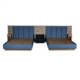 Upholstered platform beds and headboard